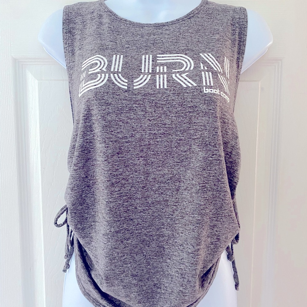 Burn Boot Camp Grey Tank Top, Women’s Burn Boot Camp sleeveless top